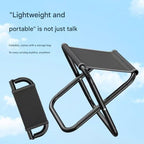 Portable Folding Backpack Stool – Compact Oxford Pocket Chair with Shoulder Strap for Camping, Fishing, Picnics – Carbon Steel Frame, 2 Sizes (Small 26×23×24cm / Large 31×23×29cm), Black/Khaki(Black,L