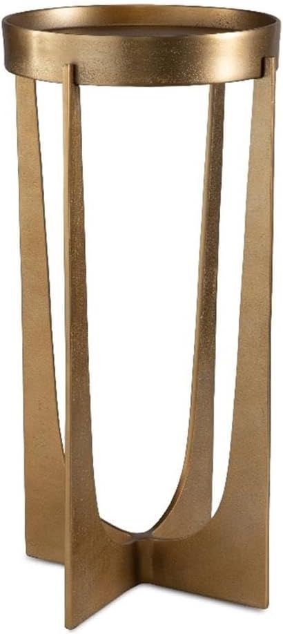 BOWERY HILL Accent Table, 24.3" H x 12.2" W x 12.2" D, Cast Al...