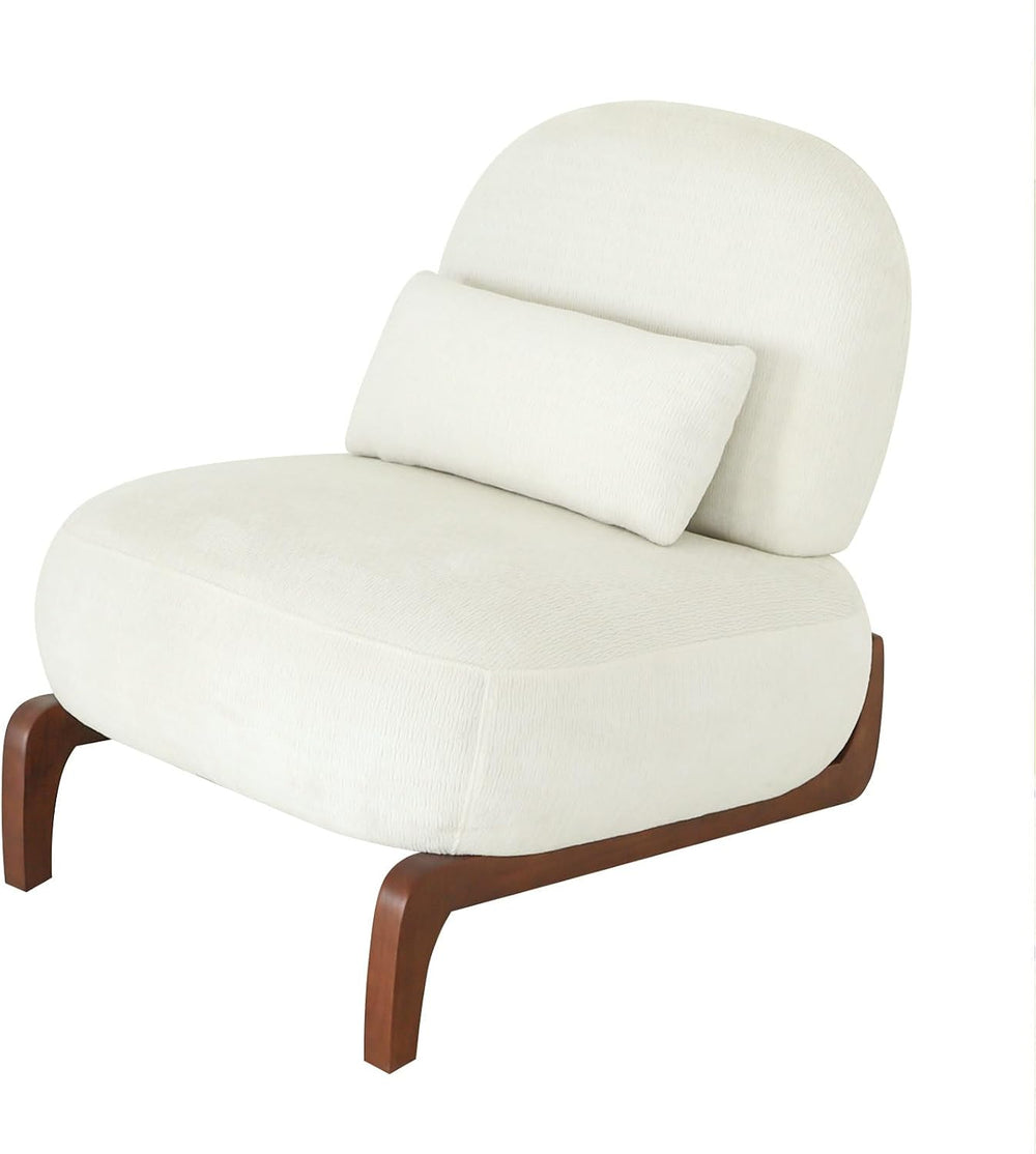 Modern Accent Chair Set of 2, Upholstery Glider Chair with Solid Wood Frame