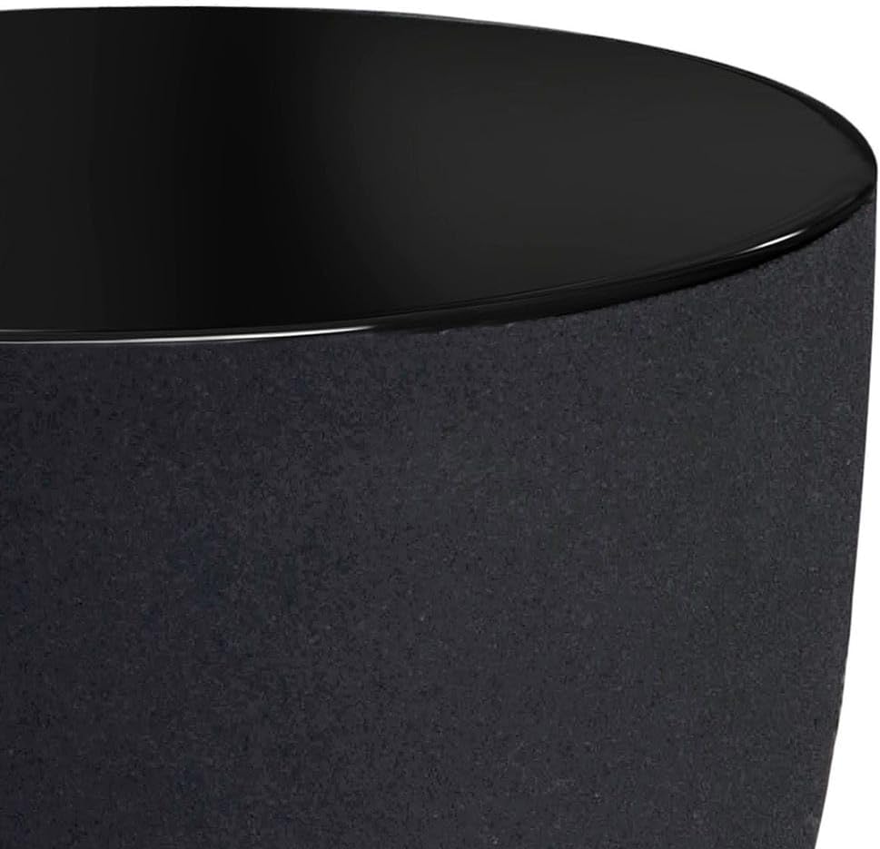 Hourglass Accent Table, Sandpaper Black Iron Base with High Gloss Black Top E...
