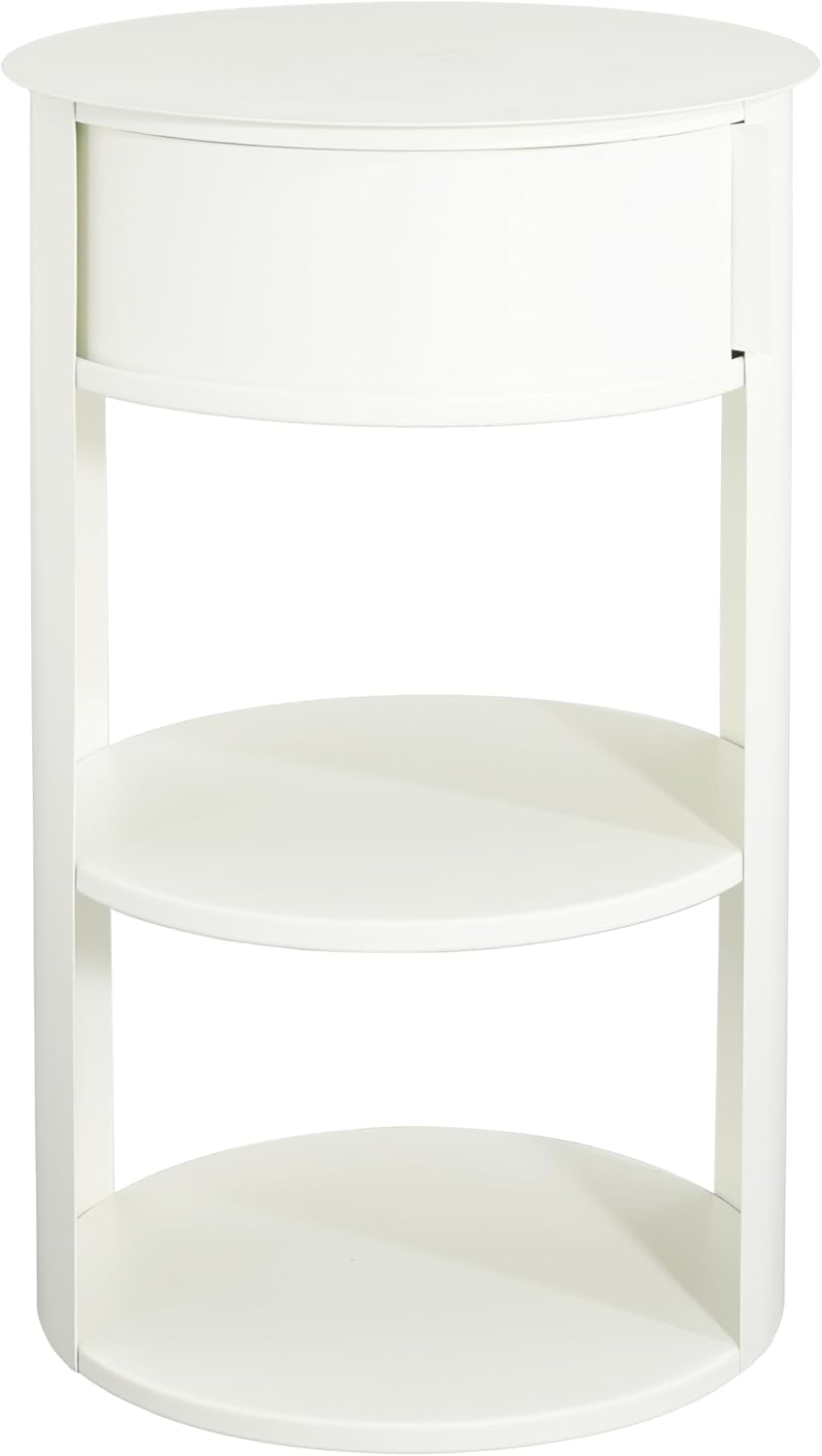 Christopher Knight Home Pomme 3-Tier Metal Small Side Table, Narrow Bedside T...