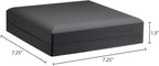 Allure - Large Necklace Box With LED Light, Square Shaped, Elegant Diamond Necklace Case, For Unique Proposal, Engagement Or Wedding, Luxury Black Velvet Interior Jewelry Display Gift Box