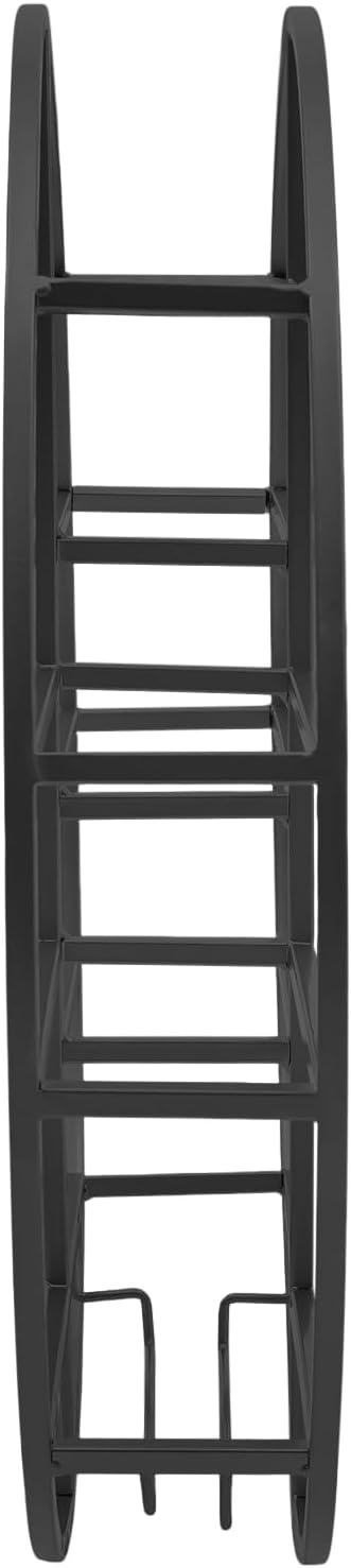 Round Wall Mounted Wine Rack with Wine Glass Shelf Goblet Holder- 23.6 Inch F...