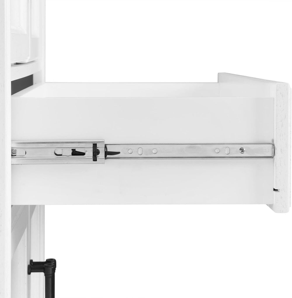 Maykoosh 2-Piece Pantry Set - Distressed White Storage Cabinets - Adjustable ...
