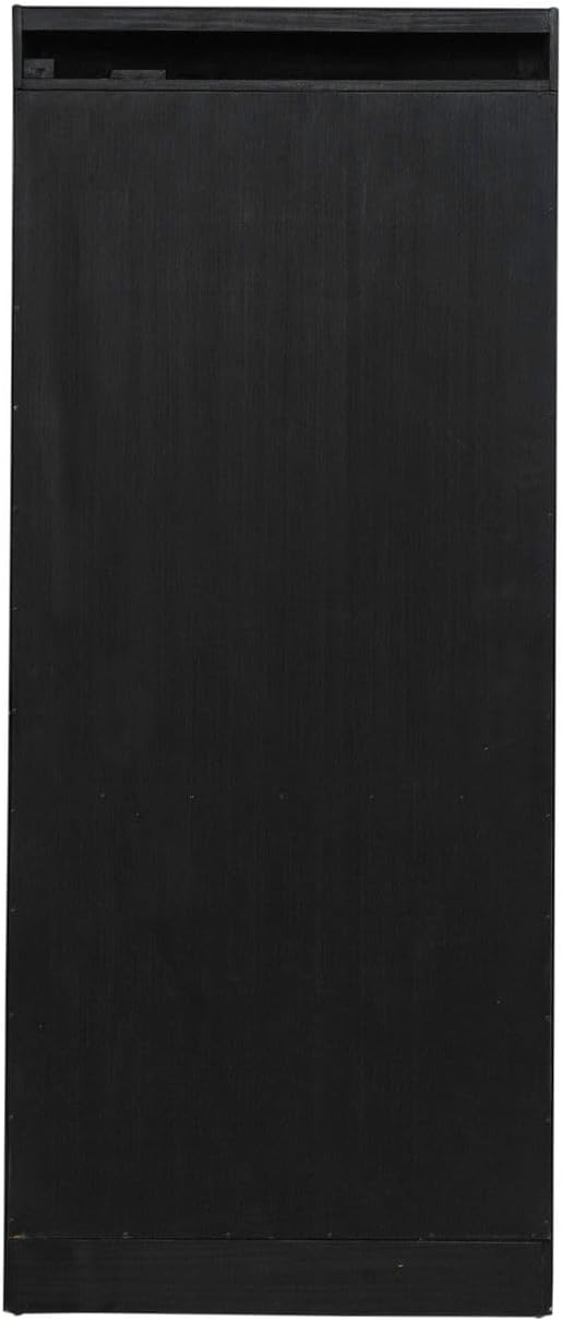 Liberty Furniture Meritage 2 Piece Bunching Bookcase Set for Home Office Touch LED Light- Aged Charcoal w/Rub Thru & Caramel