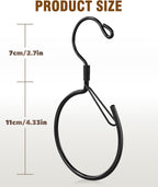 Supforce 2 Pack Belt Hanger, 360° Swivel Belt Hanger for Closet, Belt Organizer for Closet, Holds Ties, Scarves, Bags, Hat & Accessories, Black