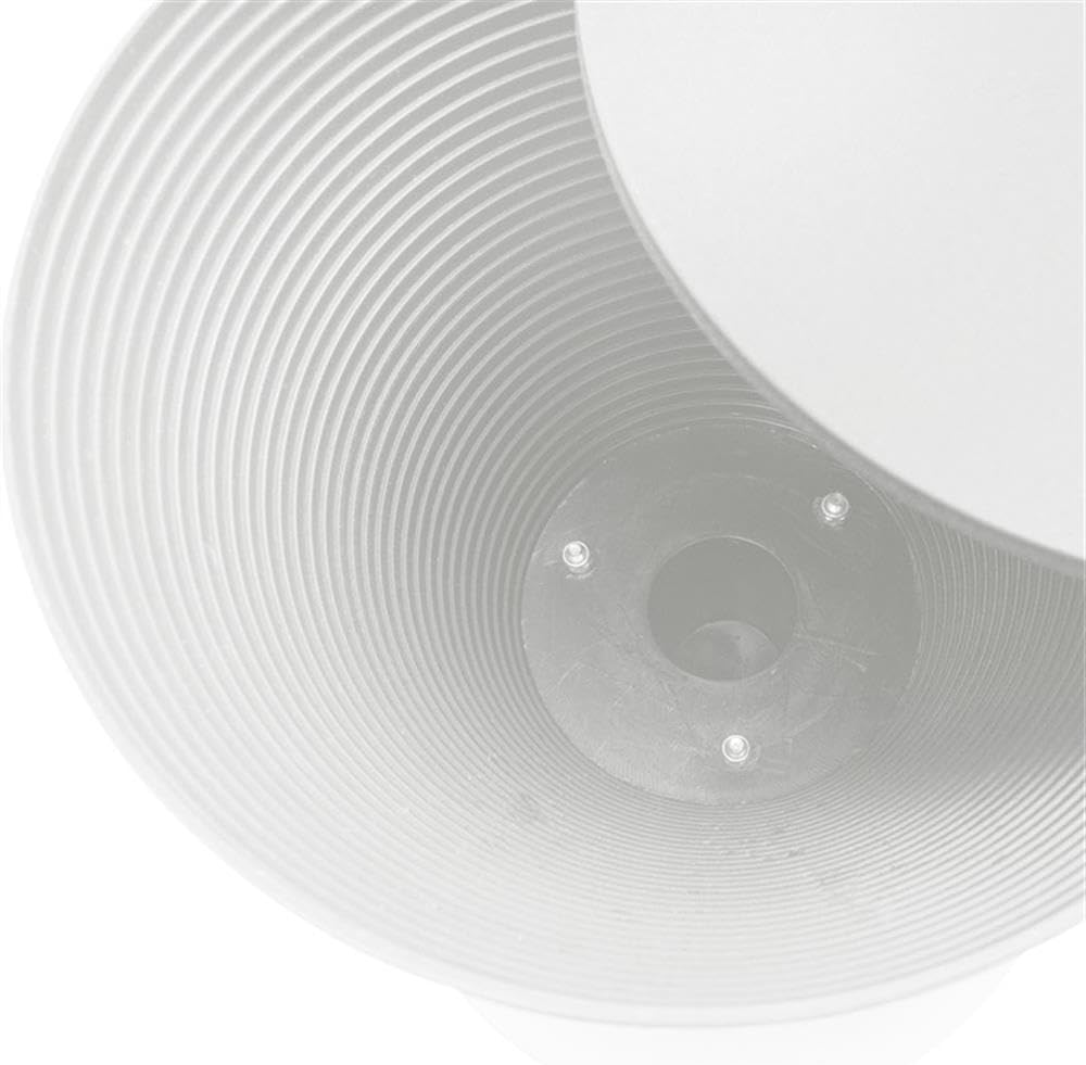 Pemberly Row Contemporary Round Plastic End Table, White Finish, 11.75 in x 1...