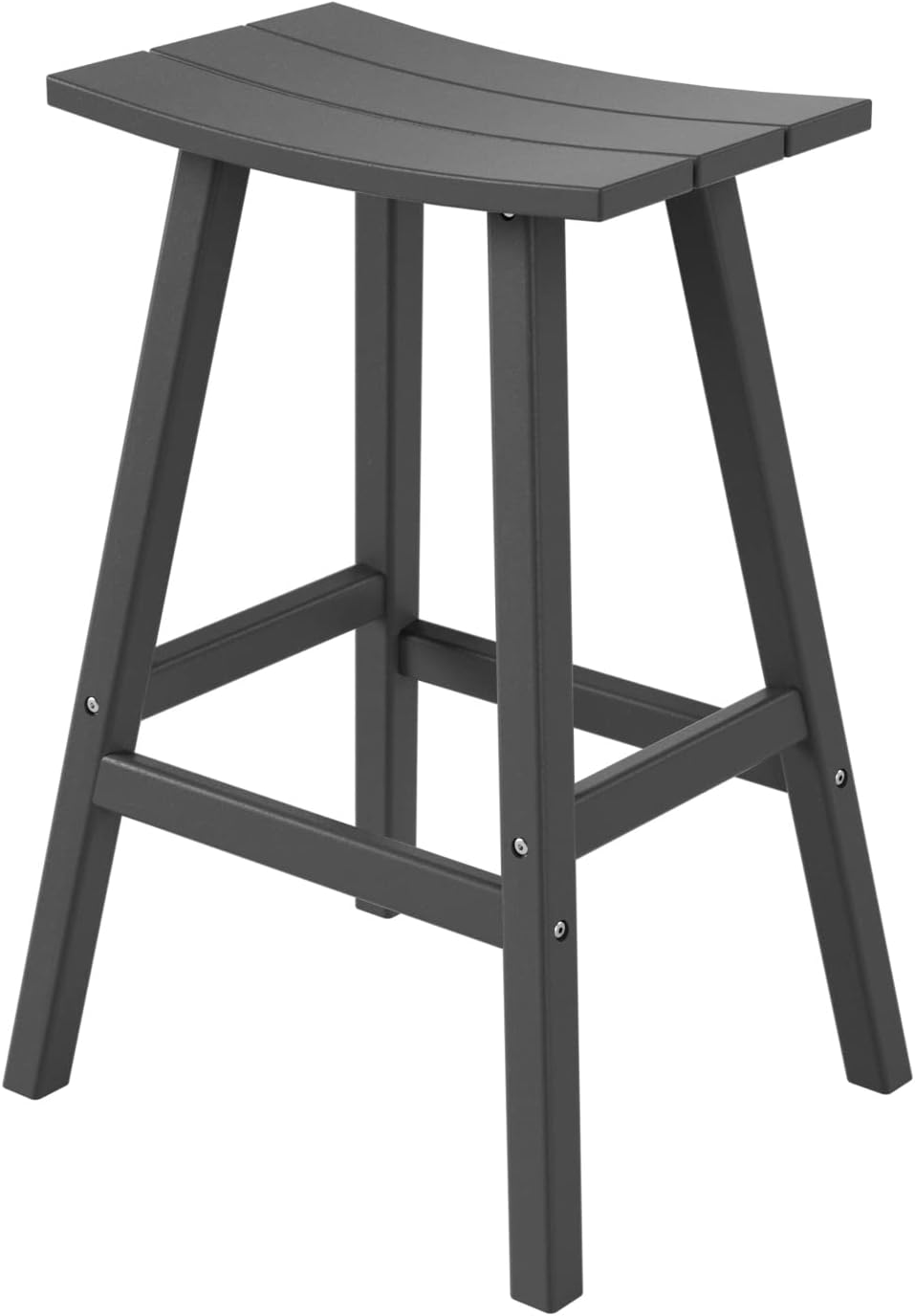 HDPE Laguna Contempo 29" Saddle Bar Stool, Gray