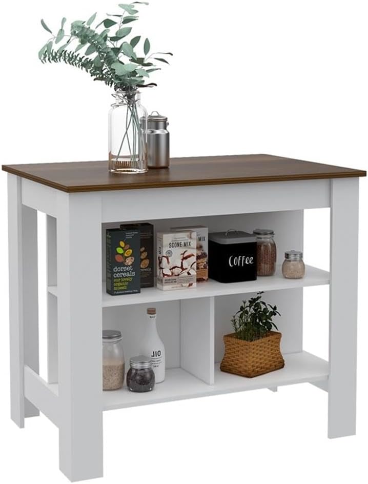 Tuhome Furniture Cala Modern Engineered Wood Kitchen Islands with Large Table...