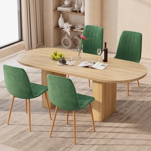 Dining Chairs Set of 4, Modern Kitchen Dining Room Chairs, Ergonomic Velvet D...
