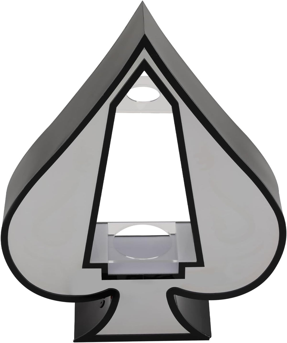 LED Wine Bottle Display Stand, Ace of Spades Shape Illuminated Bottle Holder ...