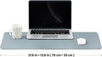 Cork Desk Mat - Dual-Sided Desk Pad for Office and Home - Desk Organization and Accessories - Ideal for Large Mouse Pad and Desk Mats on Top of Desks(Light Blue,27.6"x 13.8")
