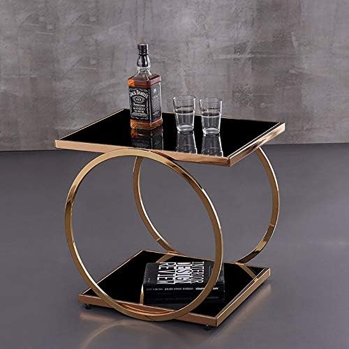 Telephone Table, Square Side Table,2 Layer Coffee Table,Telephone Table,Corne...