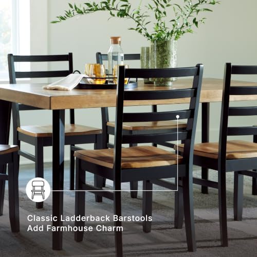 Signature Design by Ashley Blondon 7-Piece Wood Dining Table Set for 6