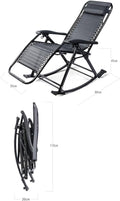 Gravity Sun Loungers Portable Outdoor Indoor Patio Seating Garden Rocking Chair Folding Lounge Adjustable(A+Cushion a)