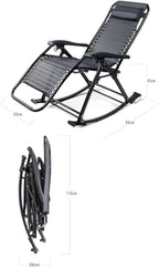 Gravity Sun Loungers Portable Outdoor Indoor Patio Seating Garden Rocking Chair Folding Lounge Adjustable(A+Cushion a)