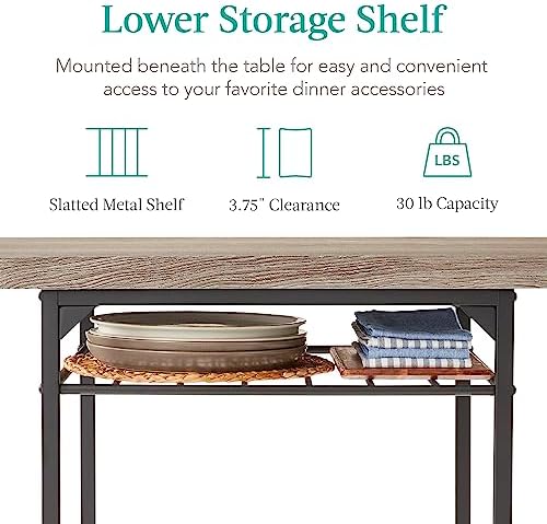 Best Choice Products 3-Piece Modern Dining Set, Space Saving Dinette for Kitc...
