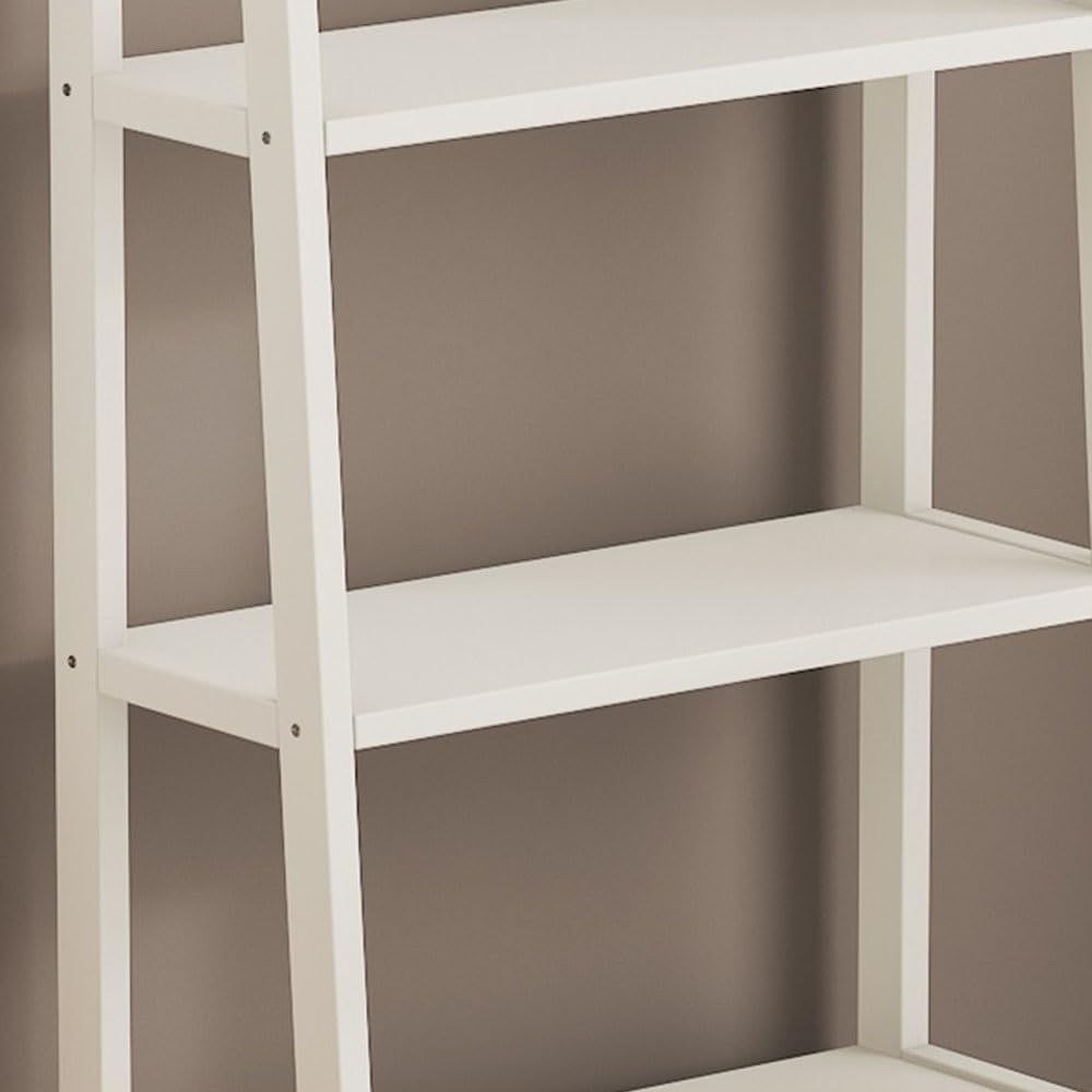 4-Tier Bamboo Ladder Shelf with Cabinet - Stylish Bookcase Organizer for Living Room, Bedroom, Kitchen, Bathroom & Office - Space-Saving Storage Solutions