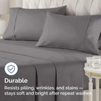 Queen Pillow Cases - 2 Pack - Super Soft Pillowcase Covers - Envelope Enclosure - Hotel Quality Pillow Protectors - Wrinkle Free, Shrink & Stain Resistant - Machine Washable - 20" x 30" (Dark Grey)