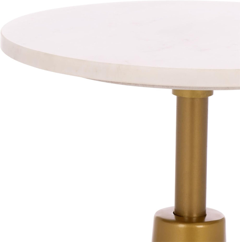 SAFAVIEH Home Collection - Paulon Round Side Table with White Marble Top &amp...