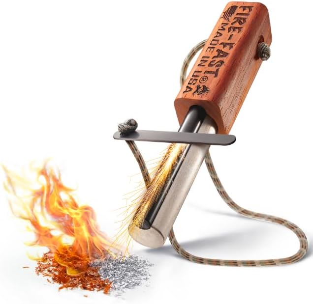 Fire-Fast Trekker. Best Emergency Waterproof Survival Fire Starter. Magnesium...