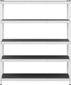 SafeRacks Modular Garage Shelving - 5 Tier Storage Shelves, Tall Metal Rack Shelves for Storage, Heavy Duty Steel Shelf Organizer for Garage, Or Kitchen Pantry (White, 18 x 60 x 72)