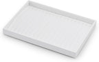 White PU Leather Jewelry Display Tray for Long Chain Pendant Necklace Organizer Display Showcase Jewelry Storage Tray