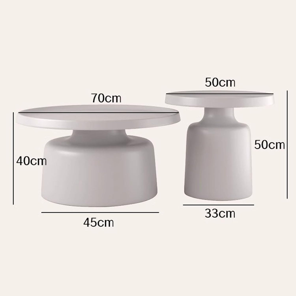 Round Metal Side Table, Multipurpose End Table for Living Room, Bedroom, Offi...