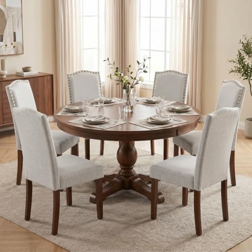Dining Chairs Set of 6, Fabric Kitchen Chair for Living Room