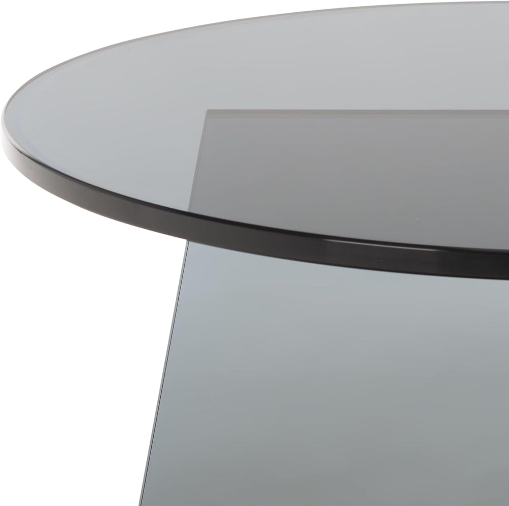 SAFAVIEH Furniture - Latika Tinted Accent Table - Grey Tinted Glass - Fully A...