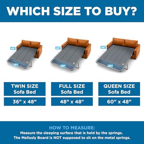 Meliusly Sleeper Sofa Bed Support Board Twin (36x48) - Heavy Duty Wood