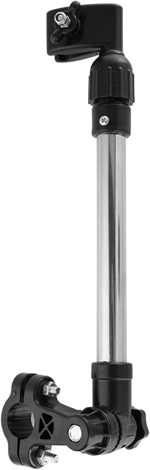 Stainless Steel Umbrella Stand, Adjustable Telescopic Umbrella Holder with 360 Degree Rotation for Bicycle Baby Stroller MBC Pram Handlebar
