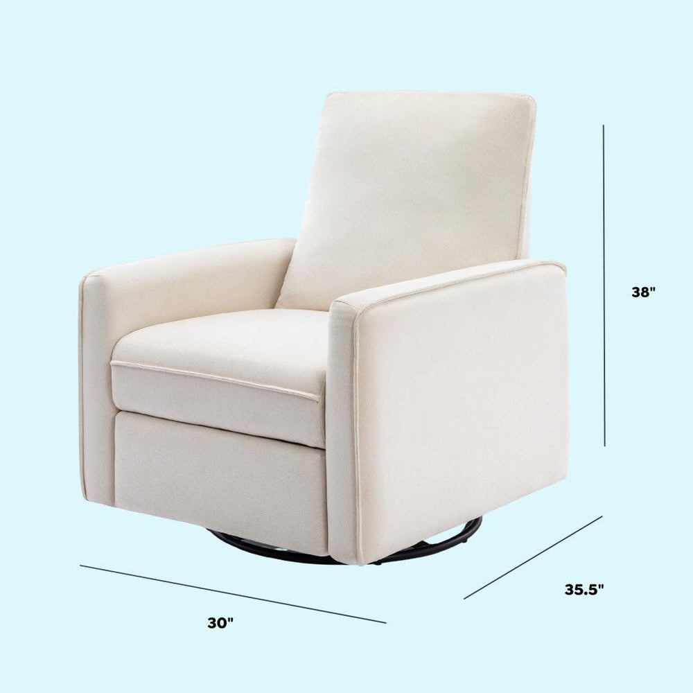 Davinci Penny Recliner and Swivel Glider in Performance Cream Eco-Weave, Wate...
