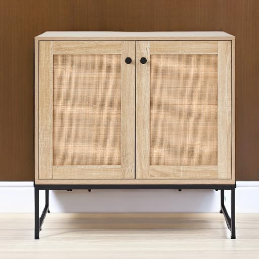 Best Choice Products 2-Door Rattan Storage Cabinet, Accent Furniture, Multifu...