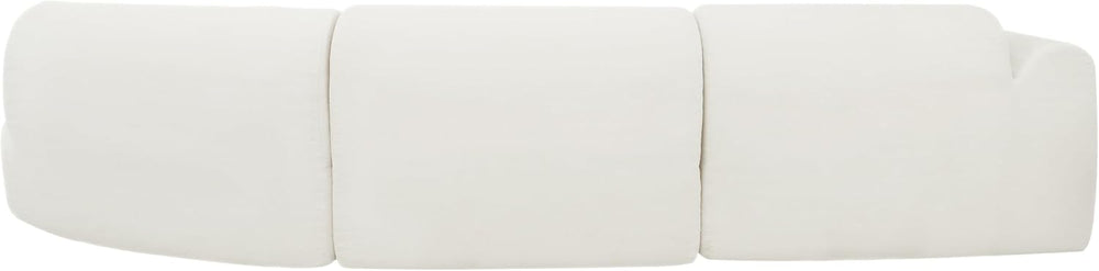 Merax 140" Curved Polyester Sectional Sofa Set, Modern Cloud Couch with ...