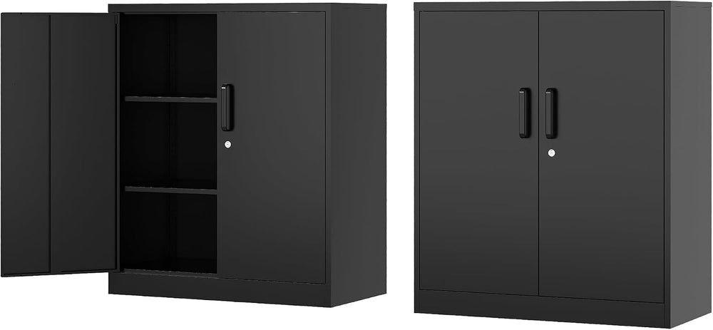 Fesbos Metal Storage Cabinet-36” Tall Steel File Cabinet with Lockable Doors ...