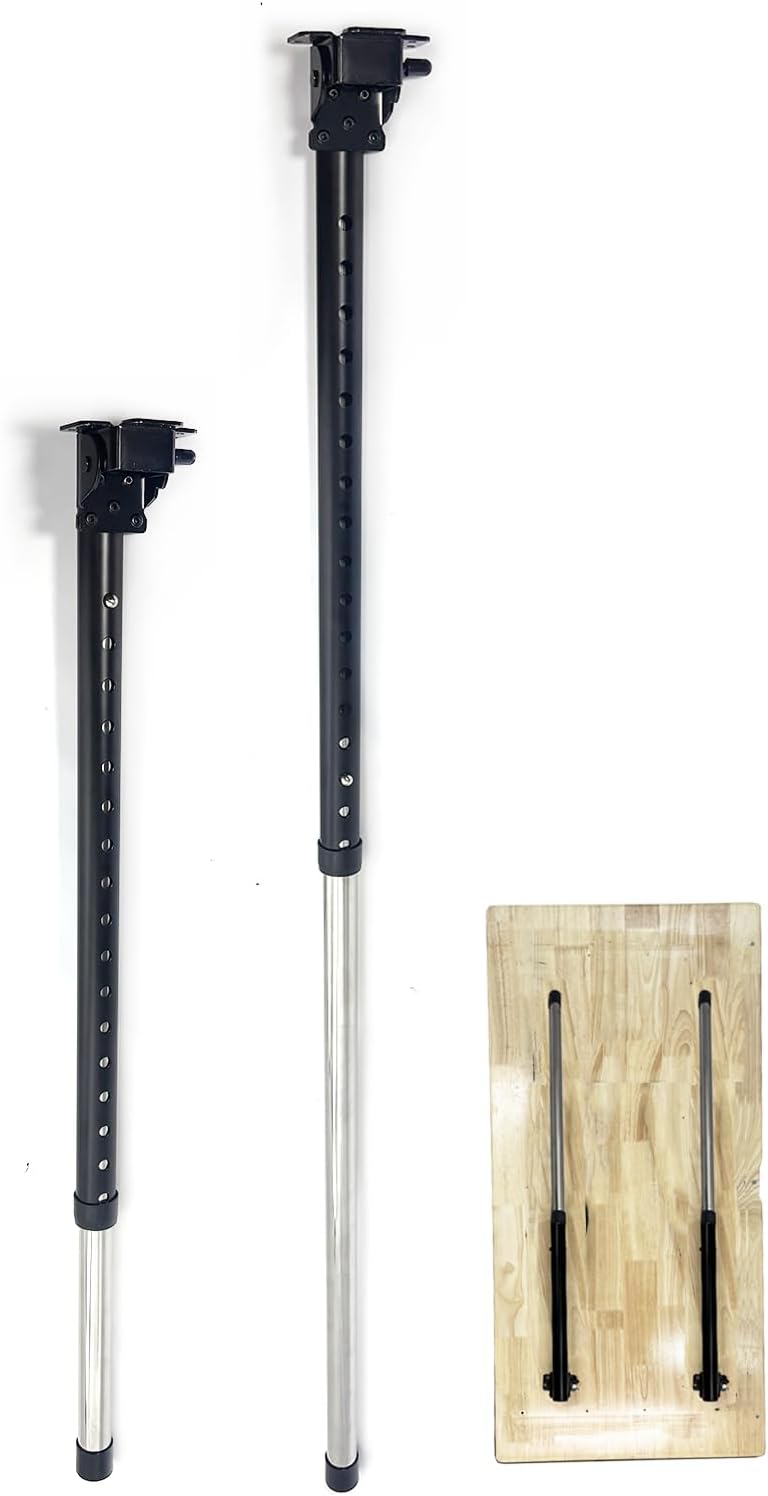 Benbuoo Adjustable Folding Table Legs 29-42", Heavy Duty Metal, Set of 2...