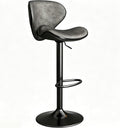 Adjustable Swivel Counter Bar Stool, Tall Executive Office Chair, Comfortable Event Chair, Minimalist Bar Stool, for Bar, Kitchen, Restaurant(Smoky Gray)