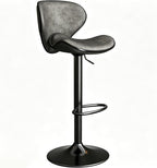 Adjustable Swivel Counter Bar Stool, Tall Executive Office Chair, Comfortable Event Chair, Minimalist Bar Stool, for Bar, Kitchen, Restaurant(Smoky Gray)
