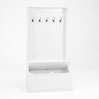 Entryway Bench with Standing Coat Rack, Hall Tree with Shoe Storage Bench, Entryway Organizer with 5 Hooks,for Kitchen Home