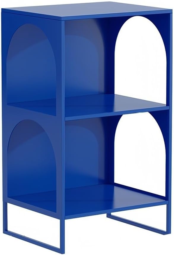 Metal Storage Rack 3-Tier Display Stand Side Table End Table Bookshelf Storag...