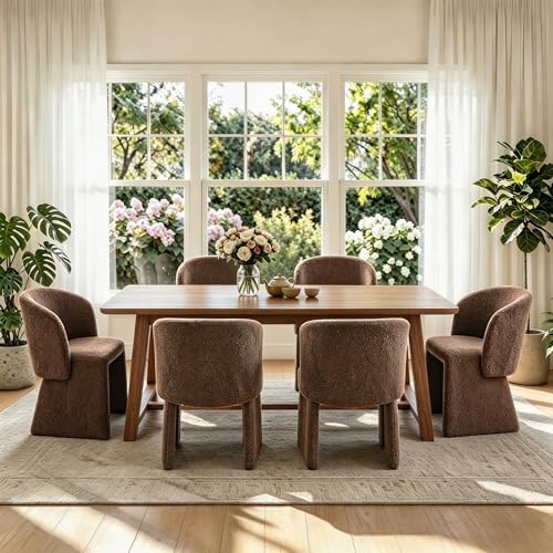 Homedot Upholstered Dining Chairs Set of 6, Modern Dining Room Chairs with Ba...