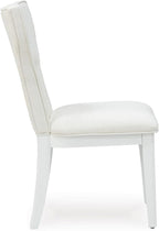Signature Design by Ashley Chalanna Solid Wood Frame Dining Chair, Set of 2, White