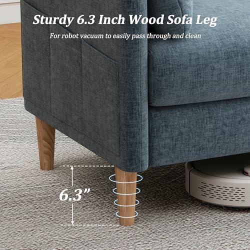 Hanherry Loveseat Sofa, 62.6" Small Couch for Living Room, Comfy Chenill...