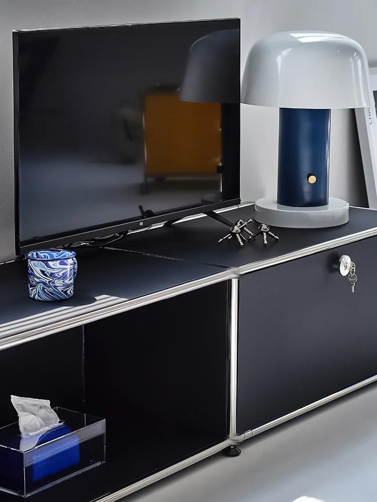 Modern Storage Cabinet Black E Versatile Free-Standing Organizer for Home Off...