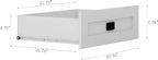 Wardrobe Closet with Sliding Barn Door, Wooden Bedroom Armoire Wardrobe Cabinet Closet with 4 Drawers, Adjustable Shelves and Hanging Rod, Bedroom Storage Closet Cabinet for Hanging Clothes, White