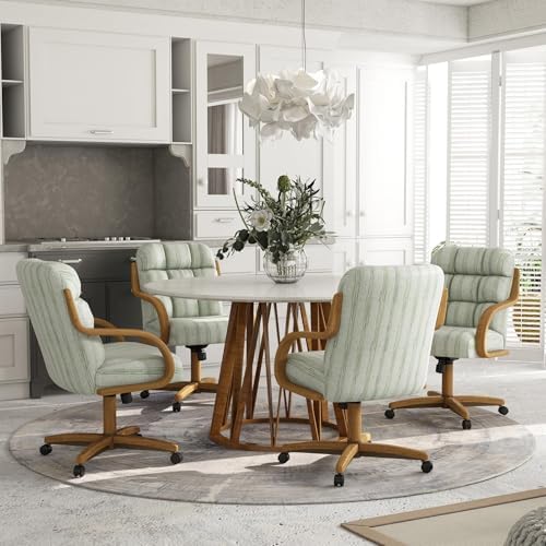 Chromcraft Ryland Swivel-Tilt Caster Dining Chair - Chestnut -Garden - 1pc | ...