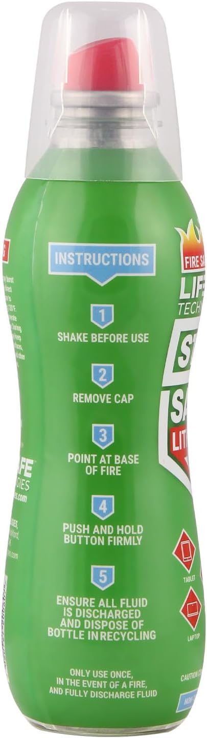StaySafe Lithium Fire Extinguishing Spray By LifeSafe Technologies | Patented...