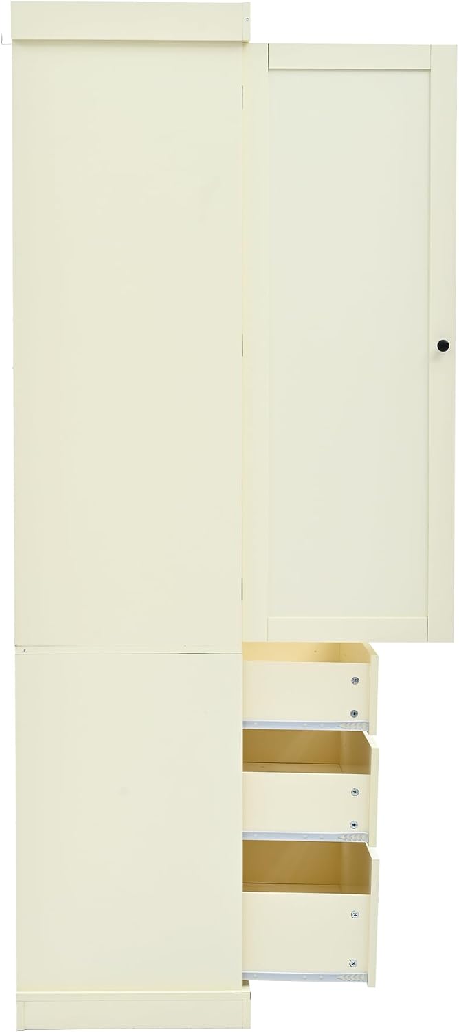 Farmhouse Kitchen Pantry,Extra Large Kitchen Pantry Cabinet, Freestanding Tal...