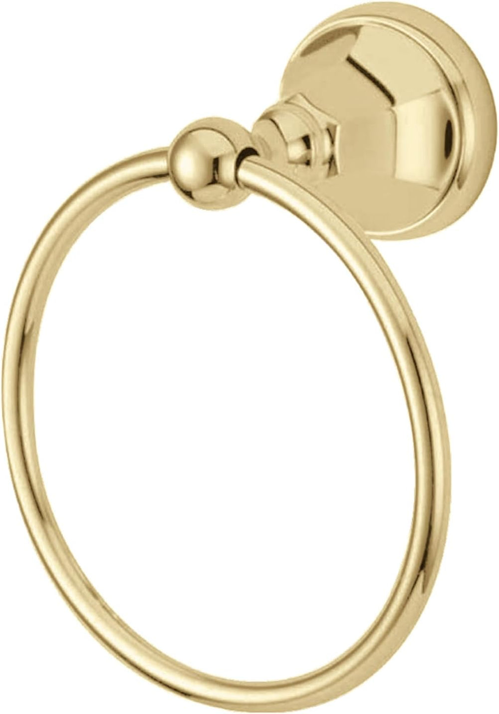 Kingston Brass BA4814PB Metropolitan Towel-Ring, Polished Brass, 6 Inch